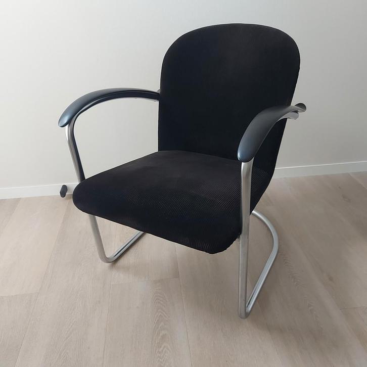 Gispen design 414, Huis en Inrichting, Stoelen, Gebruikt, Eén, Zwart, Ophalen