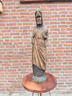 Groot Aziatisch houten Jezus beeld 97 cm, Antiek en Kunst, Ophalen of Verzenden