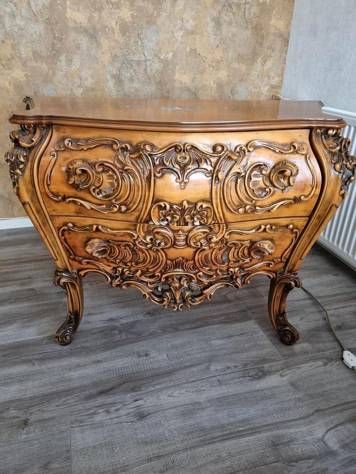 Barok Ladekast met Sierlijke Details, Huis en Inrichting, Kasten | Dressoirs, Gebruikt, 50 tot 100 cm, 25 tot 50 cm, Met lade(s)
