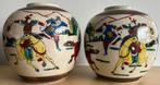 2 grote Chinese NANKING warrior gemberpotten porselein, Ophalen of Verzenden