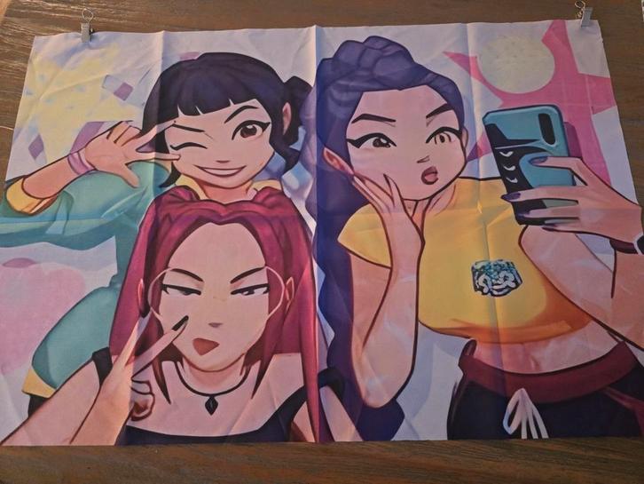 NIEUW K-pop Demon Hunters/Huntrix doek, circa 60x40, Kinderen en Baby's, Speelgoed | Overig, Nieuw, Jongen of Meisje, Ophalen of Verzenden