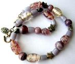 835 zilveren Ketting collier van Venetiaans Murano glas, Ophalen, Zilver, Ketting