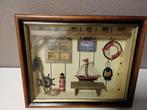 Maritieme Shadow Box met Houten Decoraties, Ophalen, Zo goed als nieuw