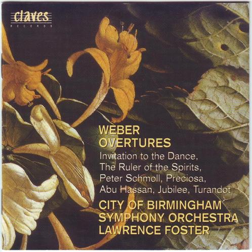 Weber: Ouvertures Birmingham SO o.l.v. Lawrence Foster, Cd's en Dvd's, Cd's | Klassiek, Zo goed als nieuw, Orkest of Ballet, Romantiek