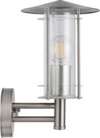 EGLO LISIO OUTDOOR WANDLAMP GLAS/RVS // VAN 46 VOOR ---14.95, Wandlamp, Waterbestendig, Nieuw, Ophalen of Verzenden