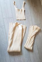 3 delige set beige/rib maat S/M, Verzenden, Nieuw, Beige