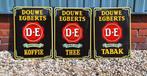 3 delige set emaille borden van Douwe Egberts(reproductie)., Verzamelen, Merken en Reclamevoorwerpen, Reclamebord, ., Nieuw, Ophalen of Verzenden