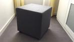 Hocker poef bijzettafel antraciet 45x45x45, Ophalen, Zo goed als nieuw, Vierkant