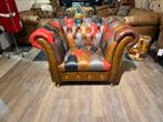 Hensford Patchwork / Multicolor chesterfield clubfauteuil, Huis en Inrichting, Ophalen of Verzenden