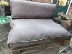Palletbank met ZGAN KUSSENSET! MAG VOOR EEN  KL PRIJSJE WEG!, Ophalen, Zo goed als nieuw, Hout