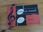 Noot en woord - h. C. Feenstra - delen 1 t/m 4, Zang, Ophalen of Verzenden, Zo goed als nieuw, Artiest of Componist