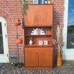 Vintage Multi-Lux Teakhouten Wandmeubel, ontwerp jaren 60., Ophalen of Verzenden