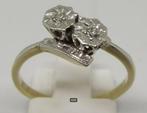 Zeldzame gouden en platina ring met Diamant, Art Deco, 1920, Verzenden, Goud, Ring, Met edelsteen
