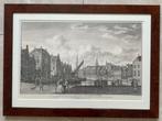 Leiden Gezicht op Waag, Rijn en L Vrouwekerk 1763, Ophalen of Verzenden