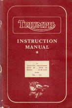 Triumph 6 modellen 1945-1955 Instruction Manual (5754z), Motoren, Handleidingen en Instructieboekjes, Triumph