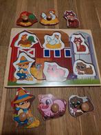Houten Puzzel Boerderij 6-delig, Ophalen of Verzenden, Gebruikt, Puzzelen