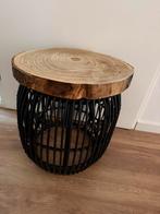 Bijzettafel van Goossens, ALS NIEUW, Huis en Inrichting, Lampen | Lampenkappen, 25 tot 50 cm, Zwart, Rond, Ophalen of Verzenden