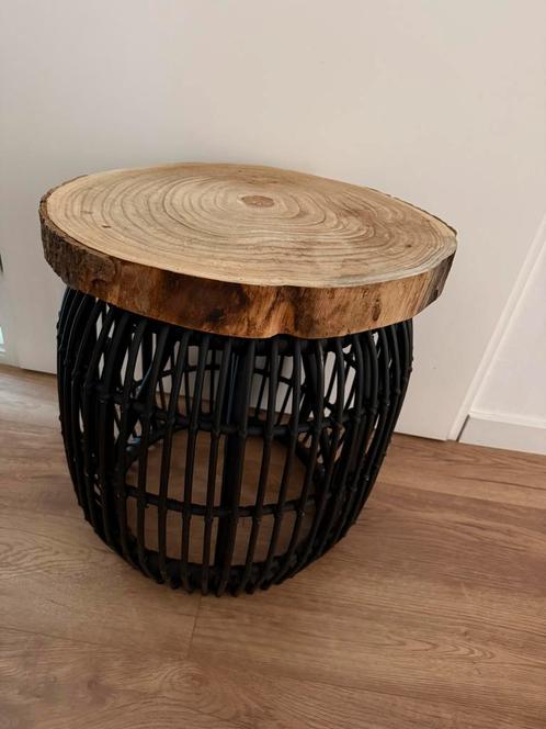 Bijzettafel van Goossens, ALS NIEUW, Huis en Inrichting, Lampen | Lampenkappen, Zo goed als nieuw, 25 tot 50 cm, Rond, Zwart, Ophalen of Verzenden