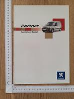 Peugeot Partner Bestel, brochure 2002, Ophalen of Verzenden, Gelezen, Peugeot
