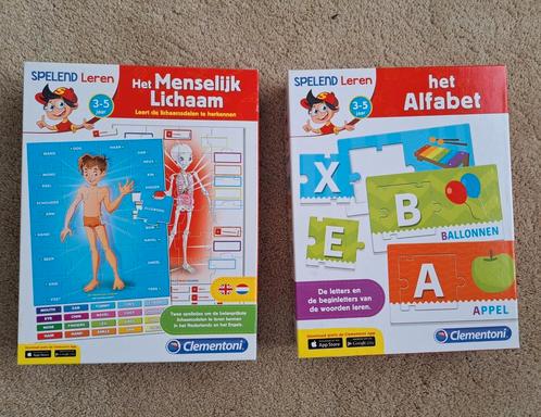 Clementoni Spelend Leren 3-5 jr Alfabet en Menselijk Lichaam, Kinderen en Baby's, Speelgoed | Educatief en Creatief, Zo goed als nieuw