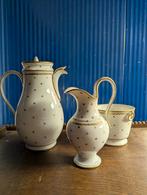 Antieke 1870-1920 koffiepot , melkkan en schaaltje, Antiek en Kunst, Antiek | Servies compleet, Ophalen of Verzenden