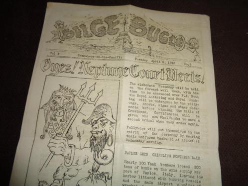 US Navy soldaten krant Bilge Bugle april 6 1943, Verzamelen, Militaria | Tweede Wereldoorlog, Landmacht, Nederland, Verzenden
