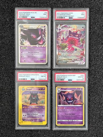 Pokémon 4 PSA Graded Gengars Holo - Ook los te koop! beschikbaar voor biedingen