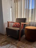 Fauteuil leer cognac, Huis en Inrichting, Stoelen, Ophalen, Gebruikt, Stoer, Bruin