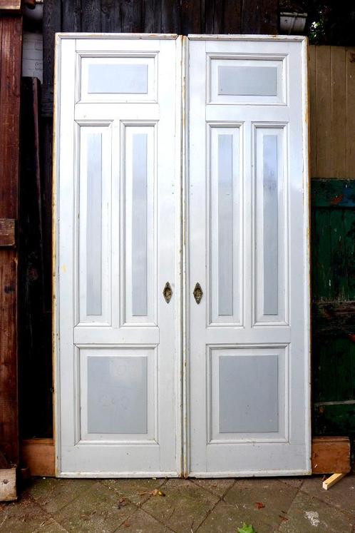prachtige set van 2 hoge paneel schuifdeuren, Doe-het-zelf en Verbouw, Deuren en Horren, Gebruikt, Binnendeur, 215 cm of meer