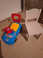 Te koop houten kinderstoeltje en loopauto, Kinderen en Baby's, Ophalen, Zo goed als nieuw, Duw- of Trekspeelgoed