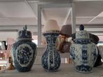Kaststel 2 potten 1 vaas Delfts blauw, Antiek en Kunst, Ophalen of Verzenden