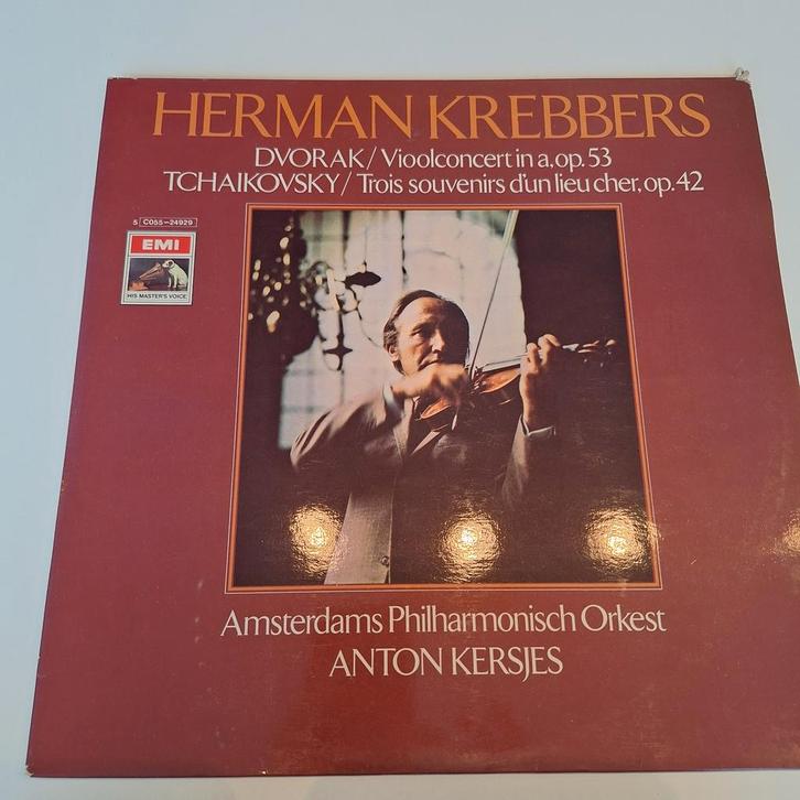 Herman Krebbers - Dvorak/Tschaikovsky Vioolconcert, Cd's en Dvd's, Vinyl | Klassiek, Zo goed als nieuw, Romantiek, Orkest of Ballet