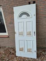 Witte Houten Binnendeur met Glas, Doe-het-zelf en Verbouw, Deuren en Horren, Gebruikt, 80 tot 100 cm, Binnendeur, Ophalen of Verzenden