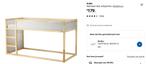 Kura Ikea stapelbed, Kinderen en Baby's, Kinderkamer | Bedden, Ophalen, 85 tot 100 cm, Hoogslaper of Stapelbed, Zo goed als nieuw
