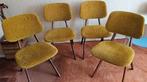 Vintage scissor chairs Louis van Teeffelen, Huis en Inrichting, Stoelen, Gebruikt, Bruin, Ophalen of Verzenden, Vier