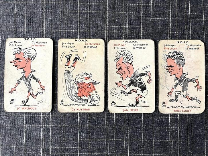 Dik Bruynesteyn Voetbalkwartet (NOAD) 1958, Verzamelen, Sportartikelen en Voetbal, Gebruikt, Poster, Plaatje of Sticker, Overige binnenlandse clubs