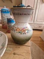 Emaille gebloemde vaas, Antiek en Kunst, Ophalen of Verzenden