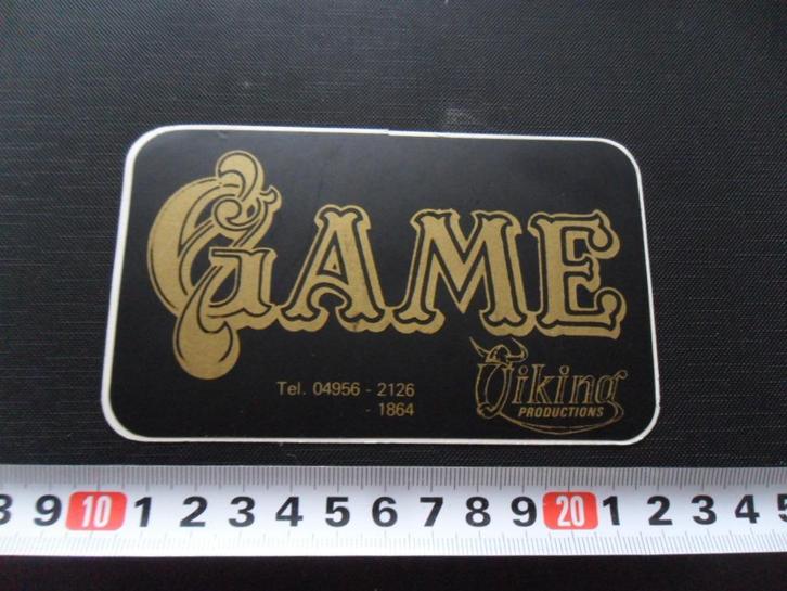 sticker viking productions muziek GAME stramproy *, Verzamelen, Stickers, Zo goed als nieuw, Ophalen