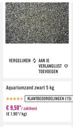 15 kilo zwart ongebruikt aquarium zand, Dieren en Toebehoren, Ophalen, Nieuw, Grind, Zand of Voedingsbodem