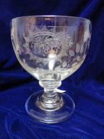 Grote geslepen drinkbokaal drinkglas kristal 19e eeuw., Ophalen of Verzenden