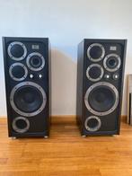 Zeer mooie Wharfedale E 70 speakers, Gebruikt, 120 watt of meer, Front, Rear of Stereo speakers, Ophalen