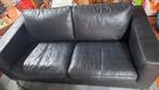 Leren bank 2 a 3 persoons machalke, Ophalen, Gebruikt, 100 tot 125 cm, Driepersoons