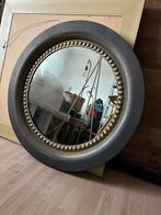 Ronde bronskleurige spiegel, Huis en Inrichting, Woonaccessoires | Spiegels, Ophalen, Rond, 50 tot 75 cm, Minder dan 100 cm
