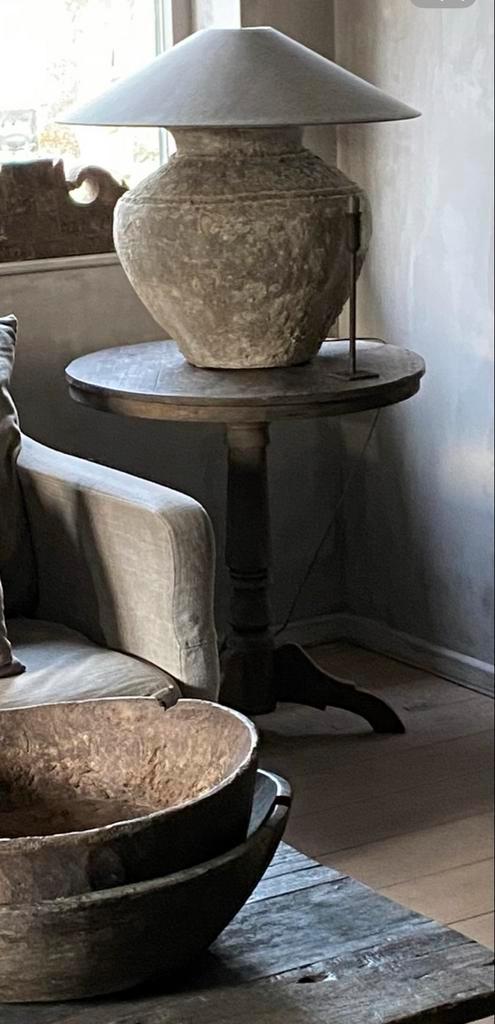 Oude Aura Peeperkorn Wijntafel, Huis en Inrichting, Tafelonderdelen, Gebruikt, Tafelblad, Minder dan 50 cm, 50 tot 100 cm, Rond