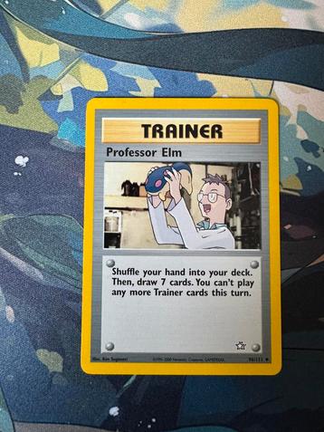 Pokémon kaart Professor Elm #96 Neo Genesis beschikbaar voor biedingen