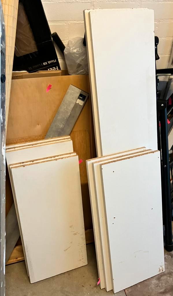 Witte meubelpanelen gratis, Doe-het-zelf en Verbouw, Platen en Panelen, Gebruikt, Overige materialen, Minder dan 20 mm, Ophalen