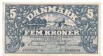 Denemarken 5 Kronen 1943 (UNC) - Zeldzaam niljet, Postzegels en Munten, Bankbiljetten | Europa | Niet-Eurobiljetten, Verzenden