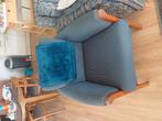 mooie fauteuil blauw, Eenpersoons, 75 tot 100 cm, Zo goed als nieuw, Minder dan 150 cm