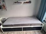 Ikea Flaxa Bed met lades, Gebruikt, 90 cm, Eenpersoons, Wit