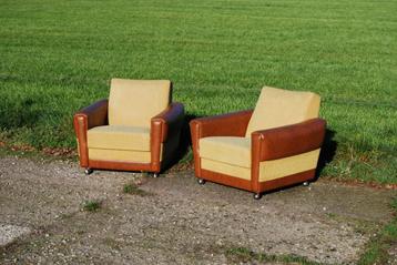 Vintage clubfauteuils lounge fauteuils